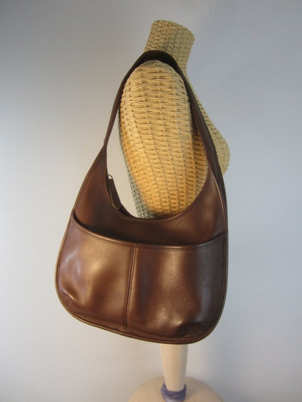 Coach Old 9033 Ergo Hobo Shoulder Bag Vintage Y2K Leather Dark Brown Authentic